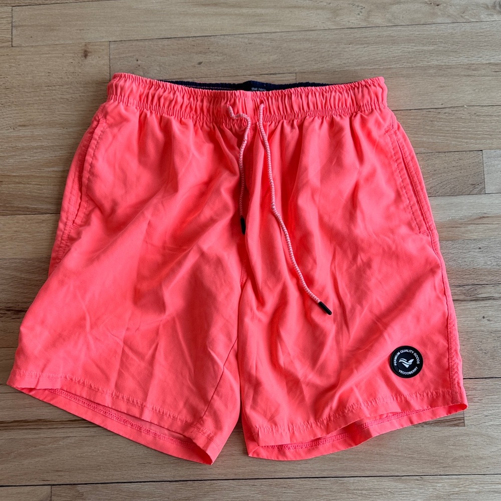 Vibrant Coral Men's Swim Trunks